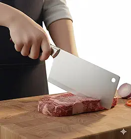 Cutelo Grande 30cm Profissional Aço Inox cabo PP tipo amadeirado