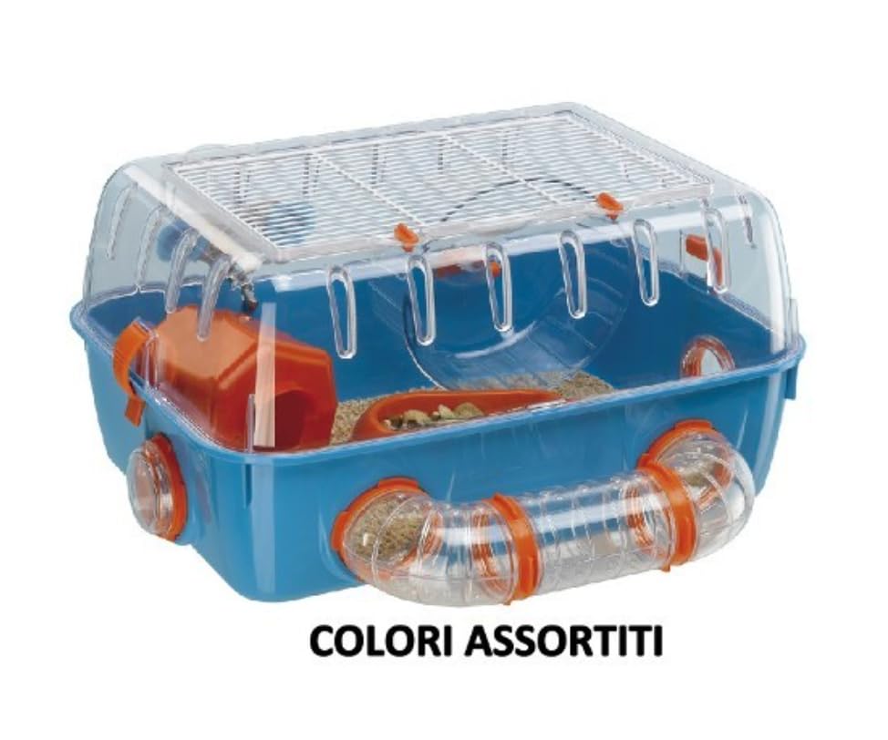 Ferplast Cage pour Hamsters Combi 1, Habitat pour Petits rongeurs, Plastique Robuste, Toit avec...