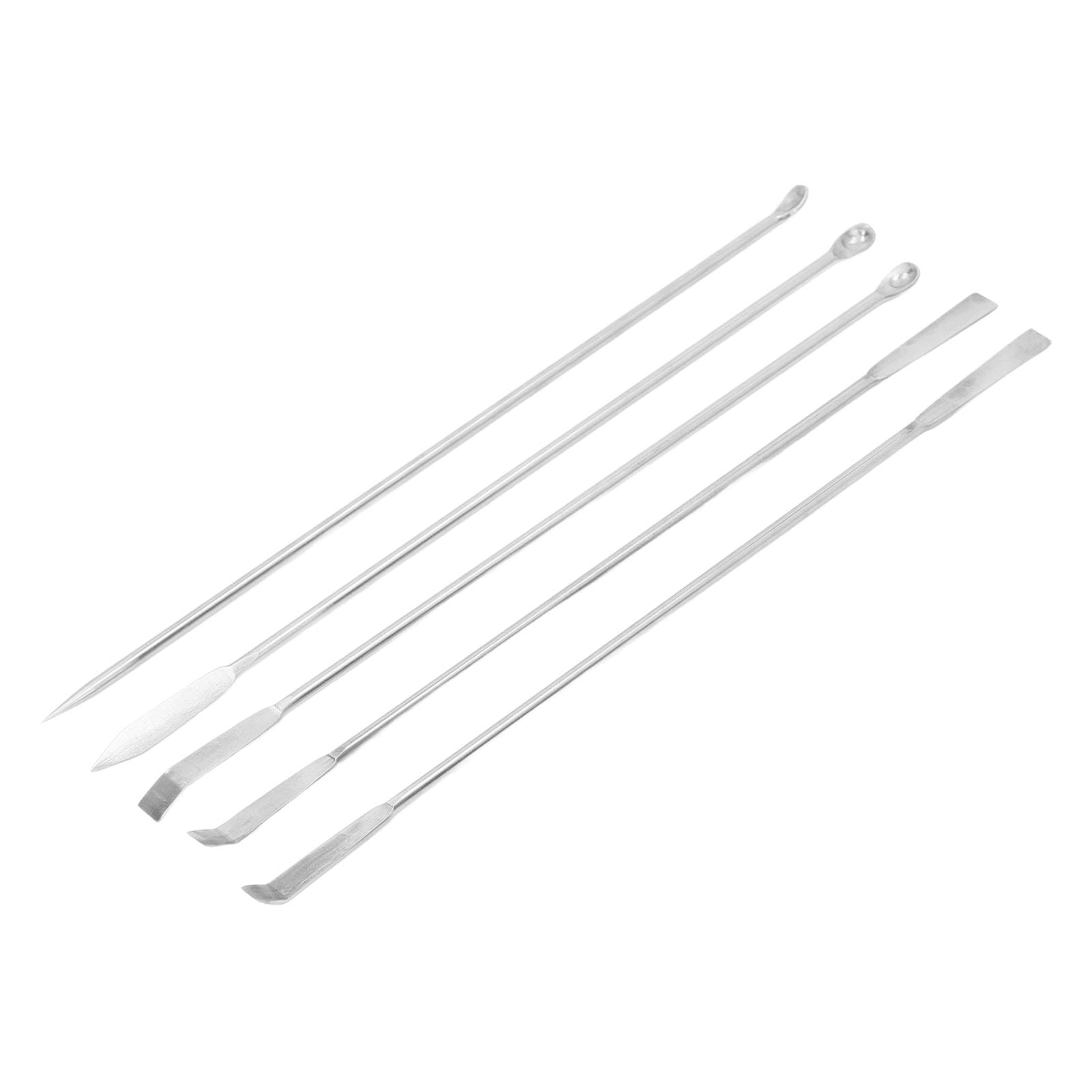 Ensemble de Cuillères de Laboratoire, Manche Long, Résistant à la Rouille, Micro-cuillère 5 Pièces, Haute dureté, Facile à Nettoyer pour les Expériences
