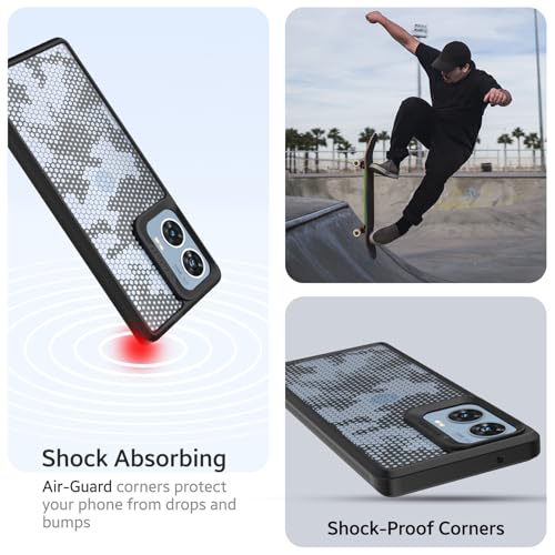 Image of KAPAVER GPS Edition Back Cover Case Compatible for Motorola Edge 50 Fusion /Motorola G85 5G / Motorola G96 5G (PC + TPU) (Honeycomb-Black)