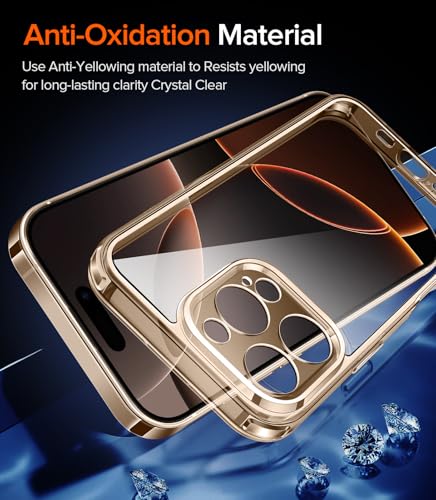 Image of ivoler 3-in-1 Case for iPhone 16 Pro 6.3 inch, Gold