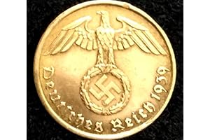 WWII German 5 Reichspfennig High Grade Brass Coin