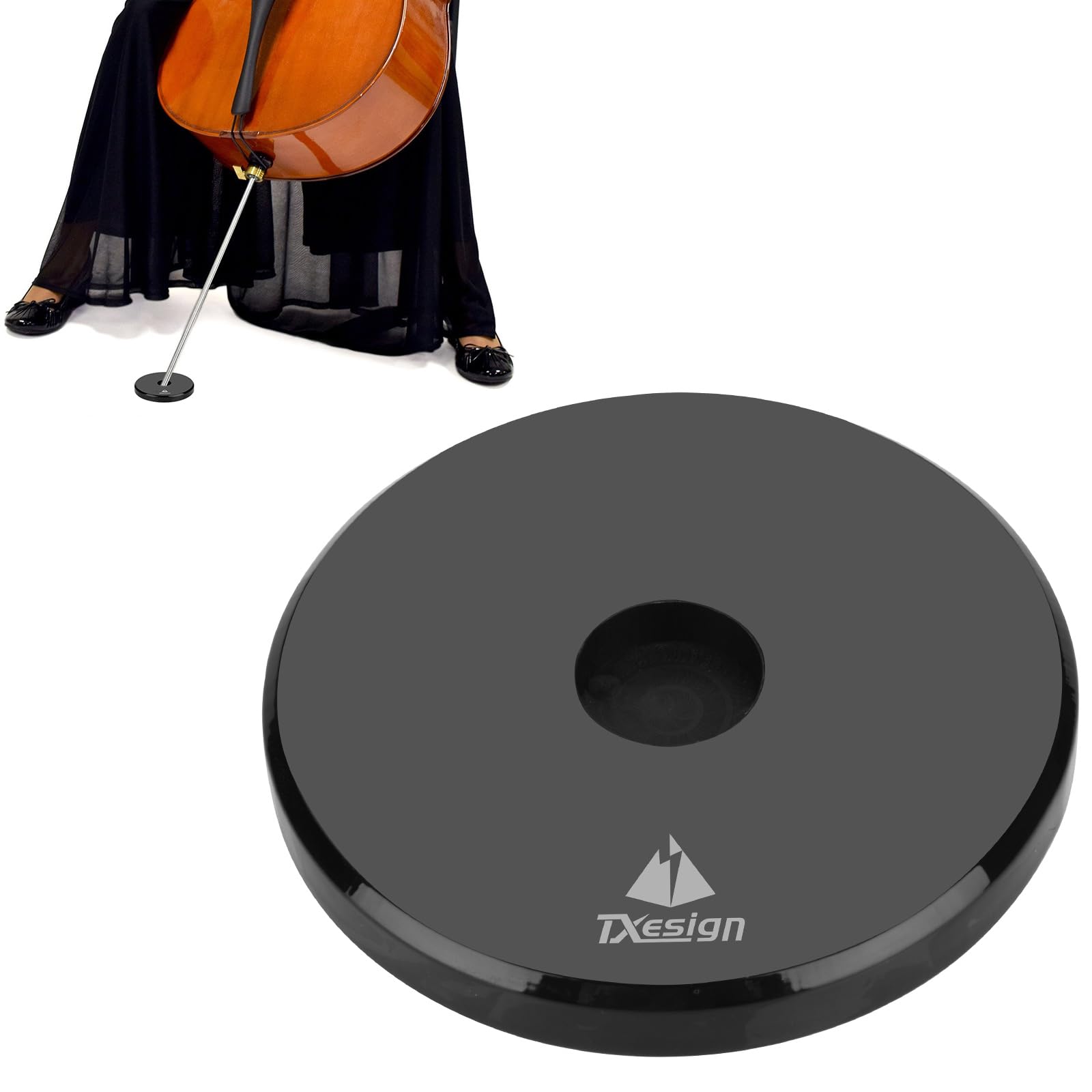 TXEsignCello Endpin Stopper Acrylic Non-Slip Stopper Rest Holder Stand Cello Anti-Skid Holder for Cellist Player Trainer