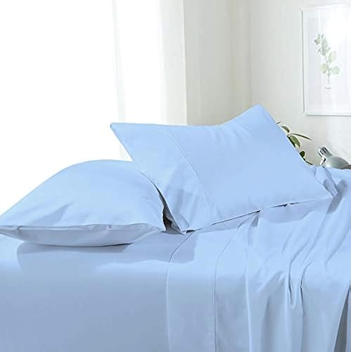 Miniatura 9 de Sábanas de agua adjuntas 100% algodón egipcio de 600 hilos, sábanas de agua sólidas, tamaño California King, 4 piezas, paquete de sábanas de agua de