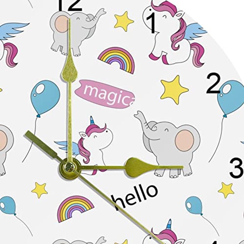 Horloge murale cuisine éléphant silencieuse avec chiffres arabes - 3