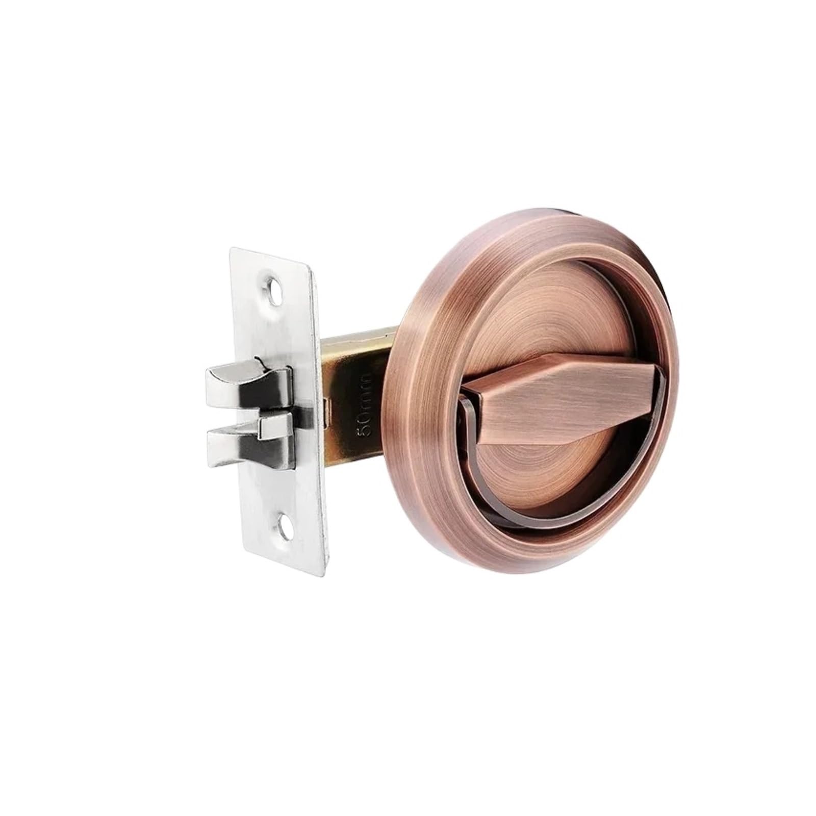 Round Recessed Door Lock Stainless Steel Embedded Invisible Door Lock