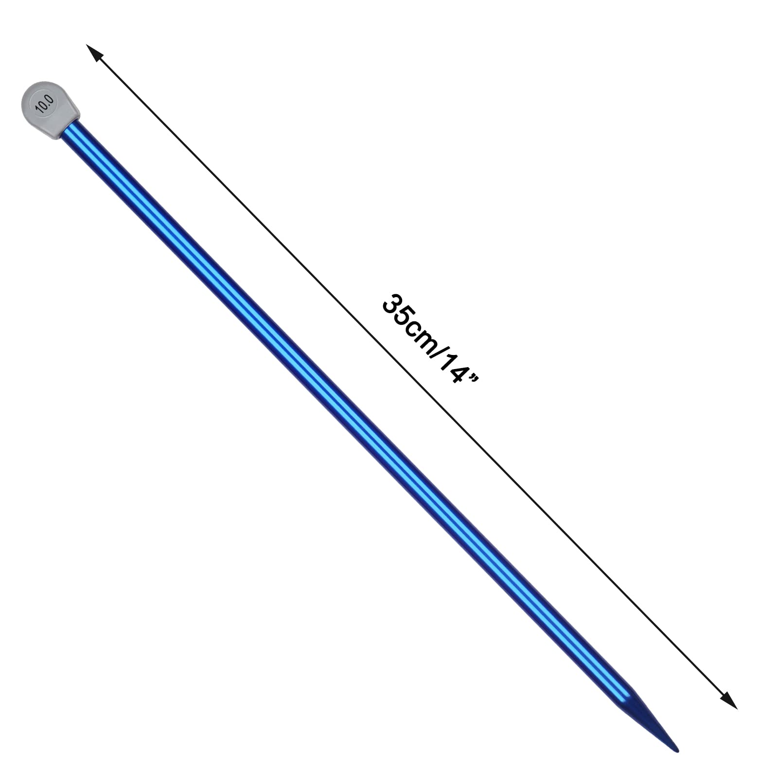 Coopay Aghi da maglia a punto singolo dritti 35 cm per bambini e adulti principianti, aghi