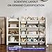 Deer COCO Kids Toy Storage Organizer with Bookshelf & Cabinet - 3-in-1 Baby Room Organizers And Storage with 12 Bins, Kids Furniture for Playroom, Bedroom, Nursery (Grey, 48.8” Wide)