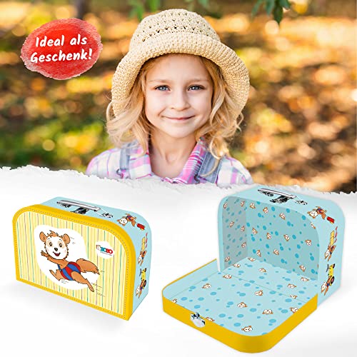 TRÖTSCH - Kinderkoffer BOBO Siebenschläfer : Minikoffer Pappkoffer Reisekoffer Kinderkoffer Spielkoffer