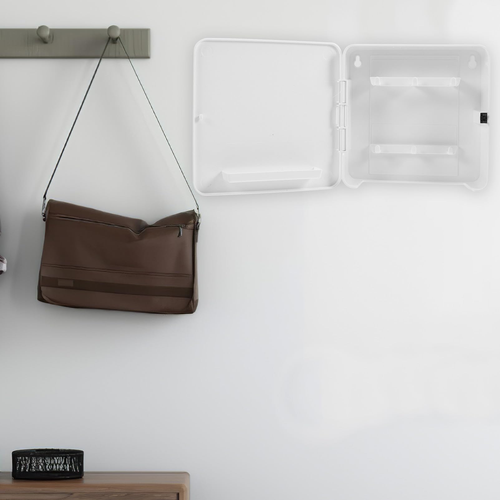 STOBAZA Portachiavi Magnetico in Plastica Bianco per Ingresso Moderno e Organizzazione di Chiavi