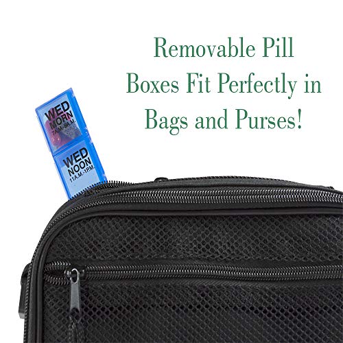 GMS 7 Day Pill Organizer Tray Large with Removable Daily Pill Boxes