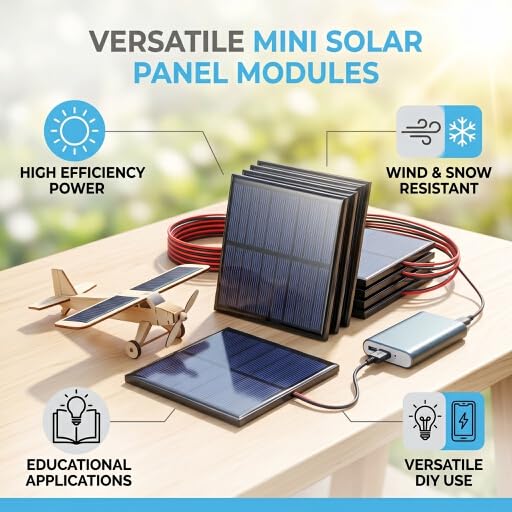 Panneau solaire 6V 2W à haute efficacité de conversion avec câble 30 cm - 4