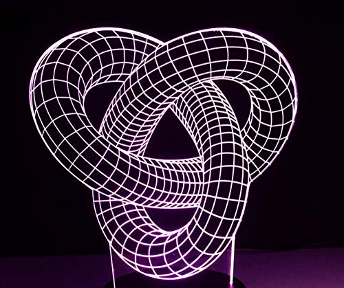 Preisvergleich Produktbild 3D Nachtlicht Spirale dreidimensionale Muster bunte Farbwechsel Fernbedienung Schreibtischlampe USB-Ladelampe Riss Basis Tischlampe Nachtlicht Geschenk Lampe Dekoration Lampe
