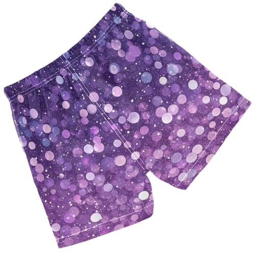 Pigsaly Boys Swim Trunks Lavender Lilac Purple Gradient Flashing Glitter Boys Board Shorts Swimsuit Swimwear 3T2