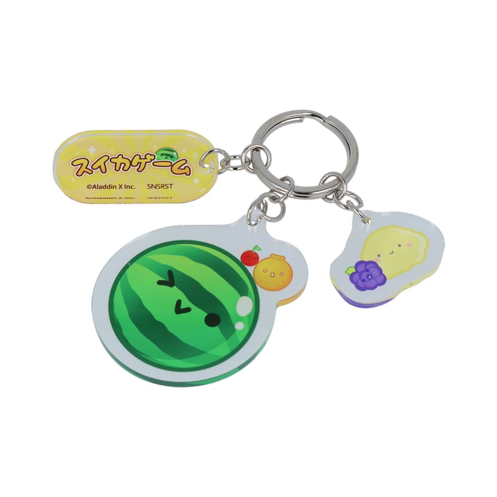 Amazon.co.jp: サンスター文具 スイカゲーム キーホルダー アクリル A