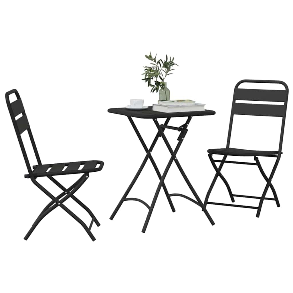 Ensemble bistrot anthracite vidaXL pour aménager un petit balcon avec du mobilier moderne