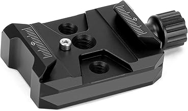 Koolehaoda Quick Release Plate Clamp Camera Mount Arca Swiss QR Clamp Adapter with 3/8" & 1/4" Screw Hole for DSLR Camera Stabilizer Tripod Slider Gimbal Ball Head Monopod