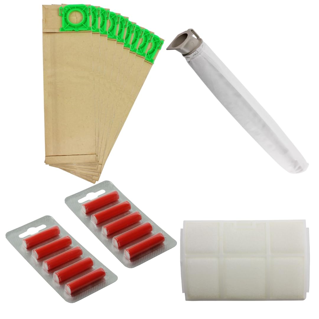 Vacuum Cleaner Service Kit for Sebo X Series Includes 10x Dust Bags, 2x Filters & Air Fresheners –Compatible with Sebo X1, X1.1, X4, X5 Models
