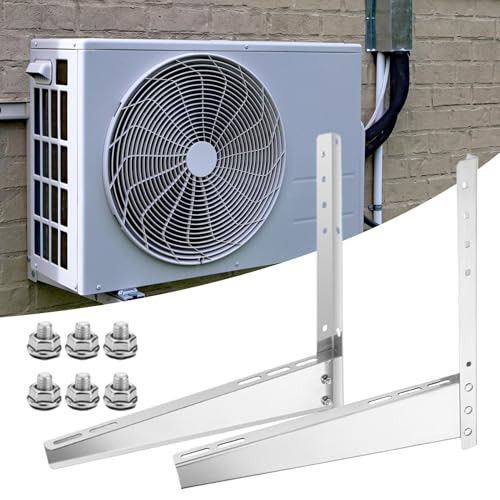 Vhjlfig Halterung für Wechselstrom, Montage für Fenster, verstellbar, aus Edelstahl, extra robust, für Schlafzimmer, Apartment, Haus, Wohnzimmer-2