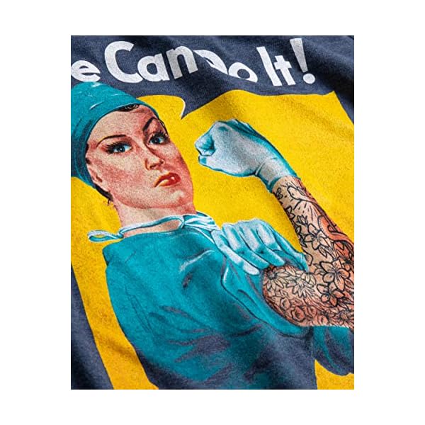 Medical-Rosie-Tattoo-Doctor-Nurse-Medicine-Cool-Feminist-V-Neck-T-Shirt-Women Medical Rosie | Tattoo Doctor Nurse Medicine Cool Feminist V-Neck T-Shirt Women-(Vneck,M) Vintage Navy