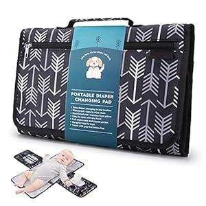 Portable Diaper Changing Pad for Baby, Waterproof Detachable Travel Changing Pad with Baby Wipes Pocket – Gifts for Baby…