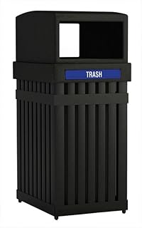 COMMERCIAL ZONE PRODUCTS 72740199 Parkview 1 Trash Bin,25 gal,Blk