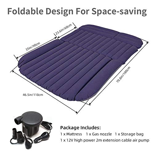 image for Sibosen Inflatable Car Air Mattress Back Seat, SUV Air Mattress Car Tr