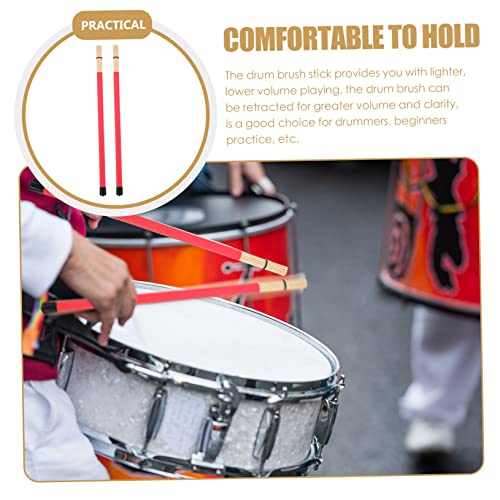 Par de baquetas de percusión reemplazo plástico rojo miniatura 6