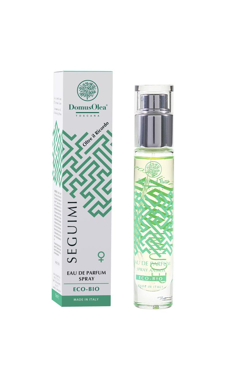 SEGUIMI OLTRE IL RICORDO – EAU DE PARFUM SPRAY – Profumo Floreale Fruttato con Bergamotto, Rosa Bianca, Patchouly e Muschio – Con Attivi Antiossidanti – 15ml - ECO-​BIO - Domus Olea Toscana