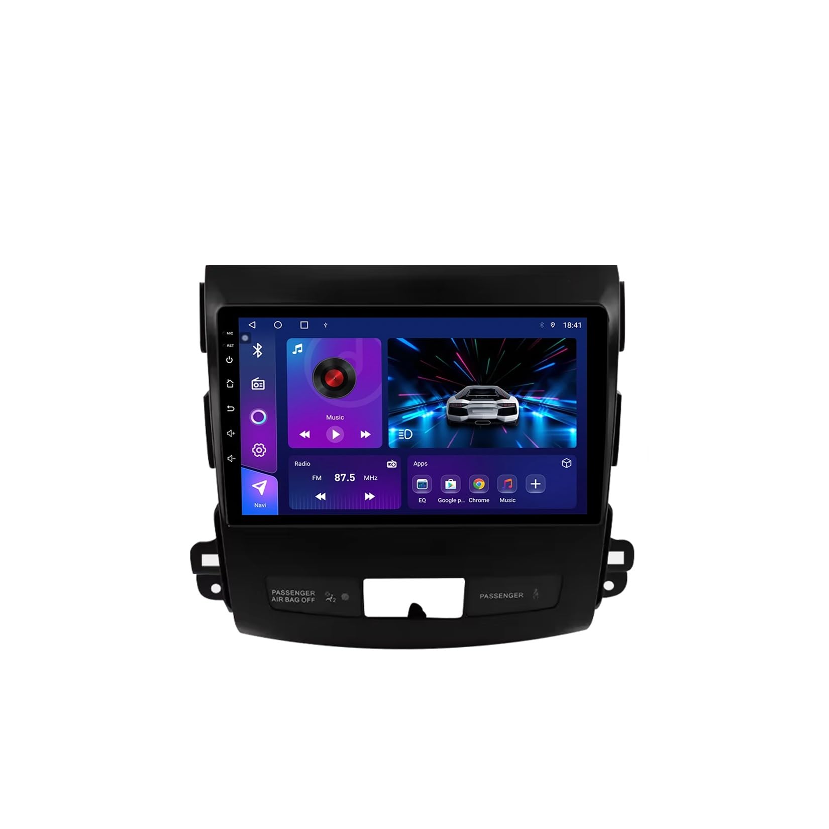 Radio samochodowe Android 15 2 DIN z 9-calowym ekranem dotykowym do Mitsubishi Outlander 2 2005-2012 z kamerą cofania/Carplay/BT/FM/GPS/USB/WIFI/sterowaniem z kierownicy/audio samochodowe (E