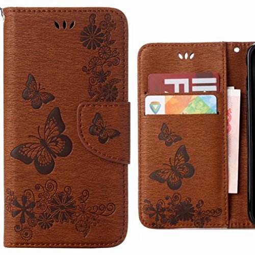 Ougger Coque pour Wiko Harry Etui Housse, Portefeuille PU Cuir Silicone Housse Etui Magnétique Protecteur Pochette Cover Wiko Harry avec Fente pour Carte,...