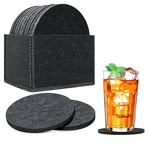 BOENFU Untersetzer Gläser 10er Set Filz Untersetzer Rund,...