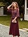 GRACE KARIN Mother of Bride Dresses 2025, A Line Sequin Dress Maxi, Elegant Wedding Guest Dress Gowns Evening Party Wine Red Size M