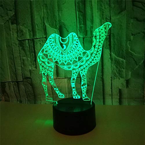 Jinnwell 3D Chess Night Light – 7 Color Changing LED Illusion Lamp With Touch Control & USB Power