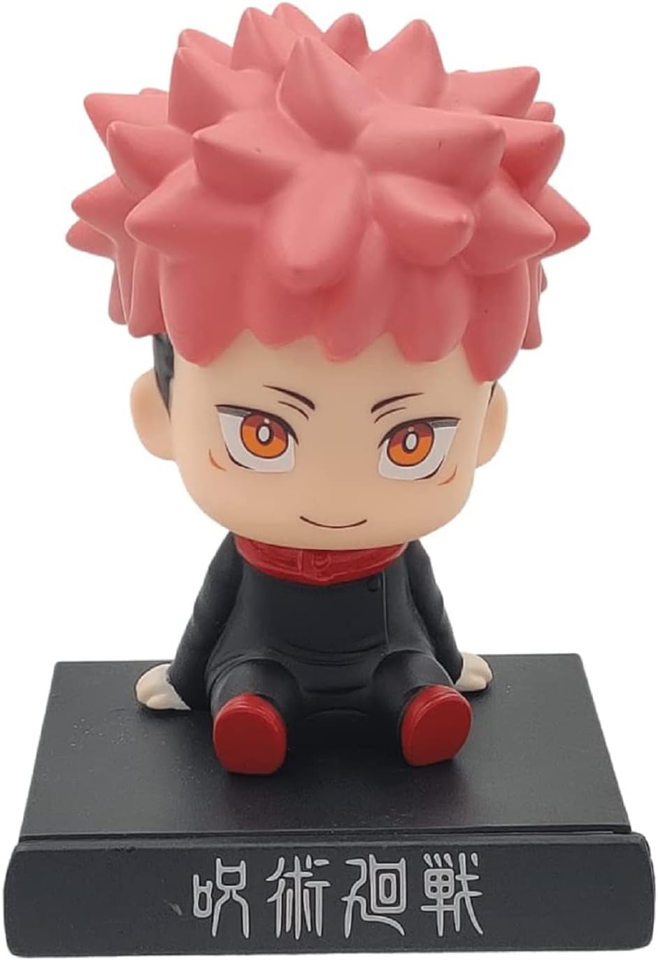AUGEN Super Hero Itadori Yuji Jujutsu Kaisen Action Figure Limited Edition Bobblehead with Mobile Holder for Car Dashboard, Office Desk & Study Table (Pack of 1)(Plastic)