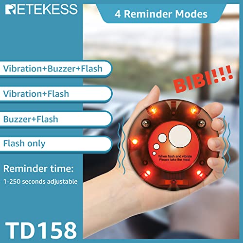 Retekess Td158 Pagers For Restaurants,Restaurant Buzzer System,Waterproof Mute Keypad,Vibration Mode,10 Coaster Pager For Church Nursery,Club,Hospital #TOP1