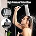 SR SUN RISE Shower Faucet - 8 Inch Shower System with Rain Shower Head and Handheld Spray - Shower Faucet Trim Repair Kits with Diverter Valve - All Metal Shower Set - Matte Black