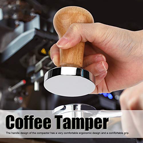 Prensador para Cafe de 53 mm, Haofy Café Tamper, Herramienta de Prensado de Polvo de Café con Mango de Madera y Base… - Imagen 7
