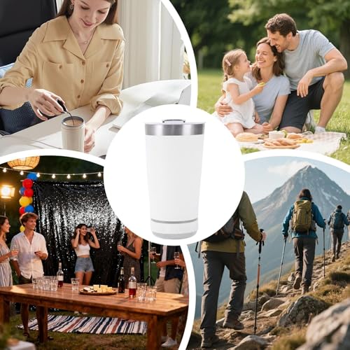 Vaso Altavoz Inalámbrico 473 ml para Termo Sin Cables en la Playa 5
