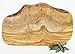Figura Santa Tabla de madera de olivo orgánica para servir, tabla de madera de olivo, tabla de cortar, tabla de madera de olivo, grano fino, longitud 26-28 cm, ancho 14-15 cm.