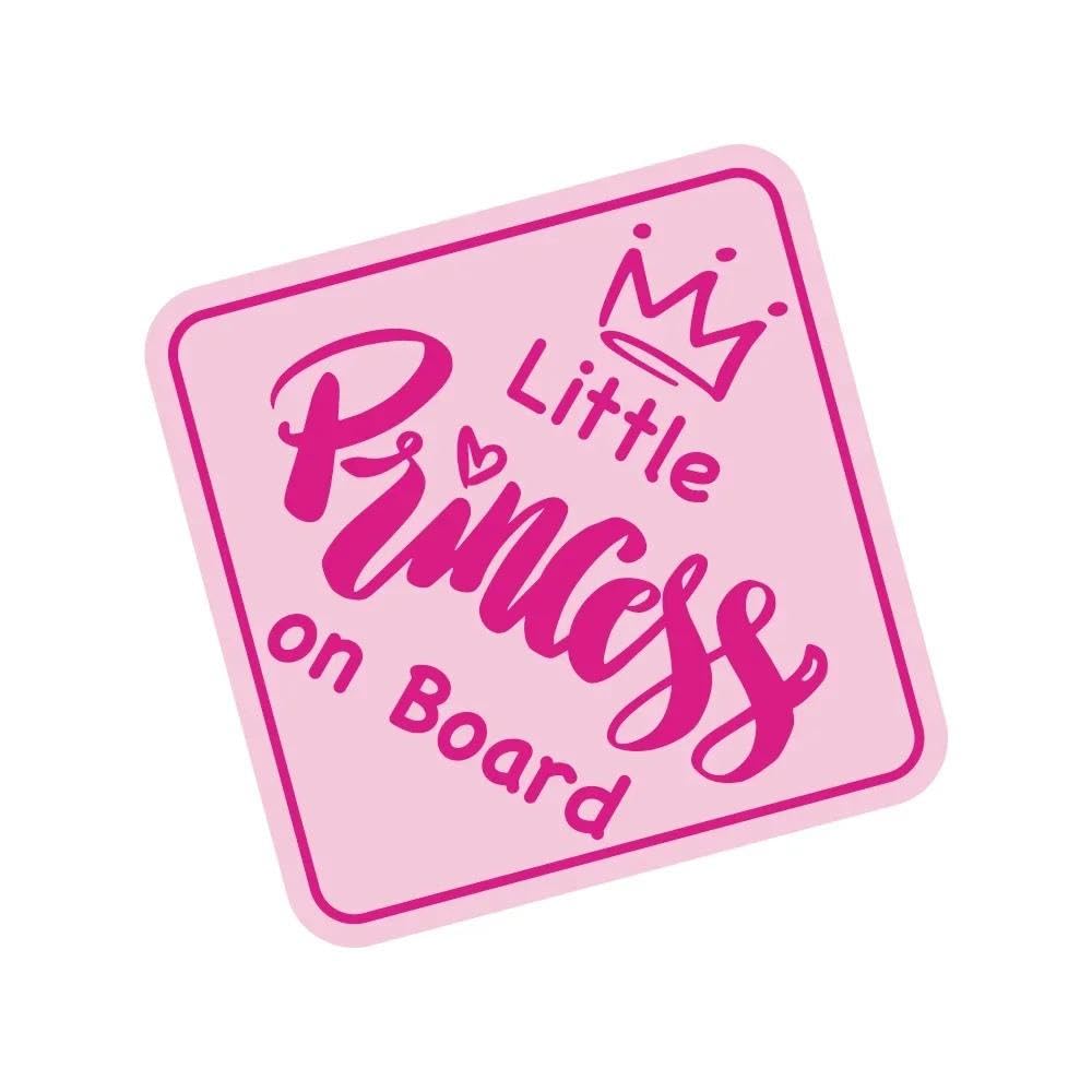 Auto Accessory Princess On Board Car Sticker Creative Baby Little Girls Warning Safety Sign Decal Windshield Window Vinyl Vehicle(1pcs)