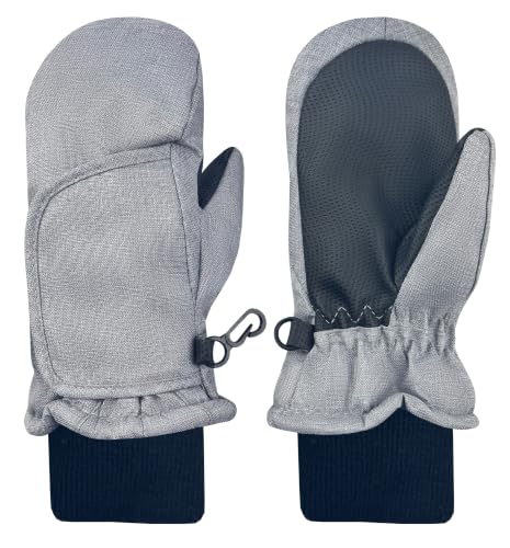 Image of N'Ice Caps Kids Waterproof Snow Mittens Cold Weather Thinsulate Insulated | Toddler Gloves with Easy-On Extra-Wide Hook and Loop Flap, Durable Grippers Provide Dexterity for Winter Play and Skiing