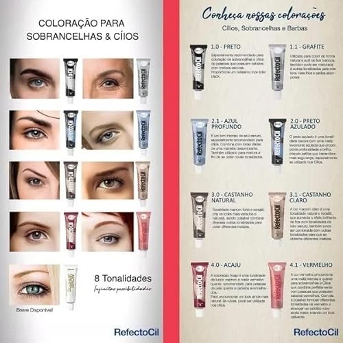 Coloração de Cílios e Sobrancelhas RefectoCil 3.0 Castanho Natural