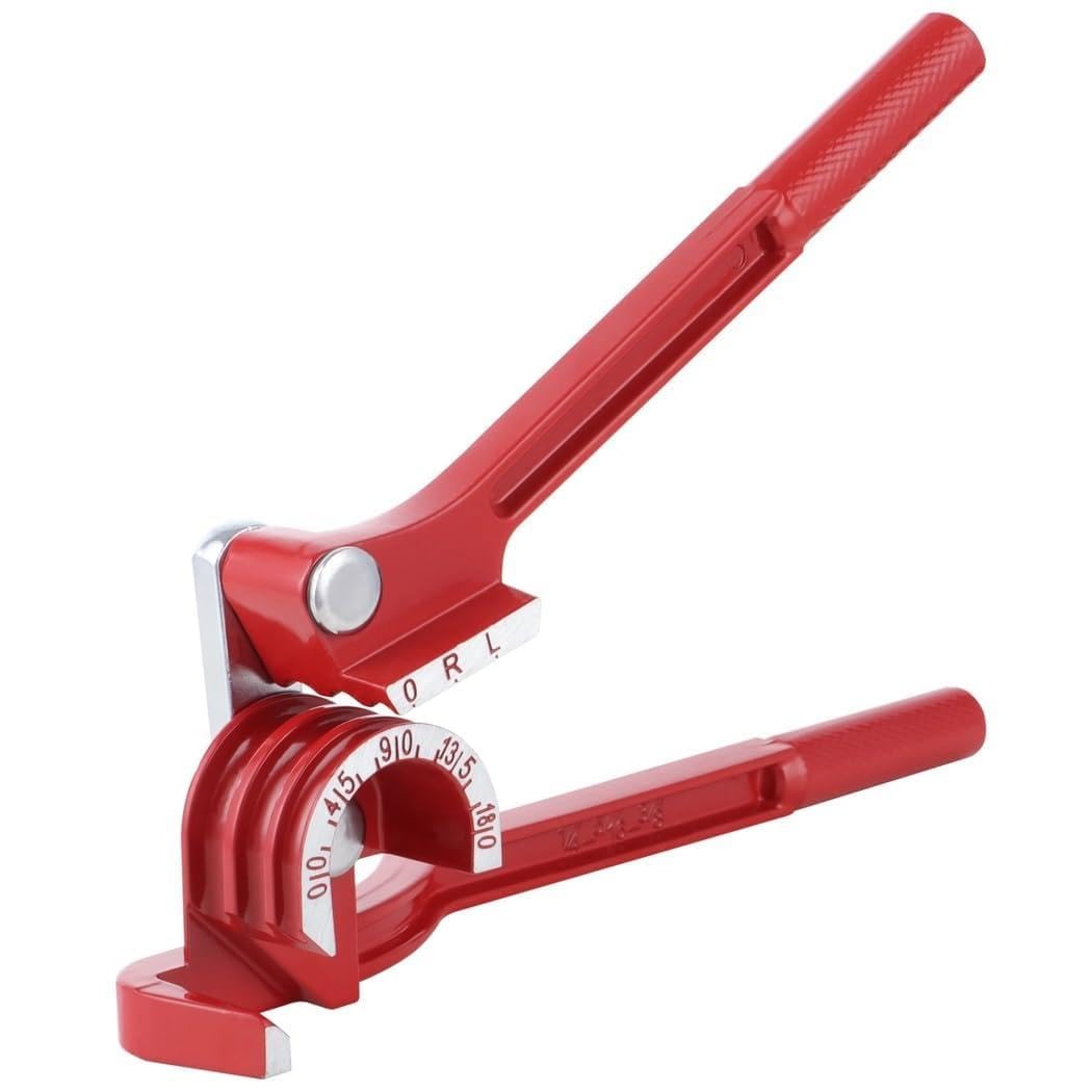 Calolin Pipe Bender, 3-in-1 Tube Bender, Heavy-Duty Tubing Bender for 1/4" 5/16" 3/8" (6/8/10 mm) Tube, 0-180° Manual Tubes Bending Tool for Copper Brass Aluminum Thin Steel Pipes