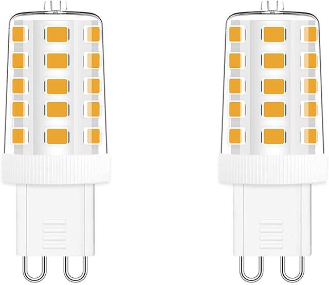 Noobibaba G9 4W LED Bulbs Warm White 2700K, 35W Halogen Light Bulb Replacement, Flicker Free Design for Chandelier Pendant Sconces, Not Dimmable 220V-240VAC 2-Count