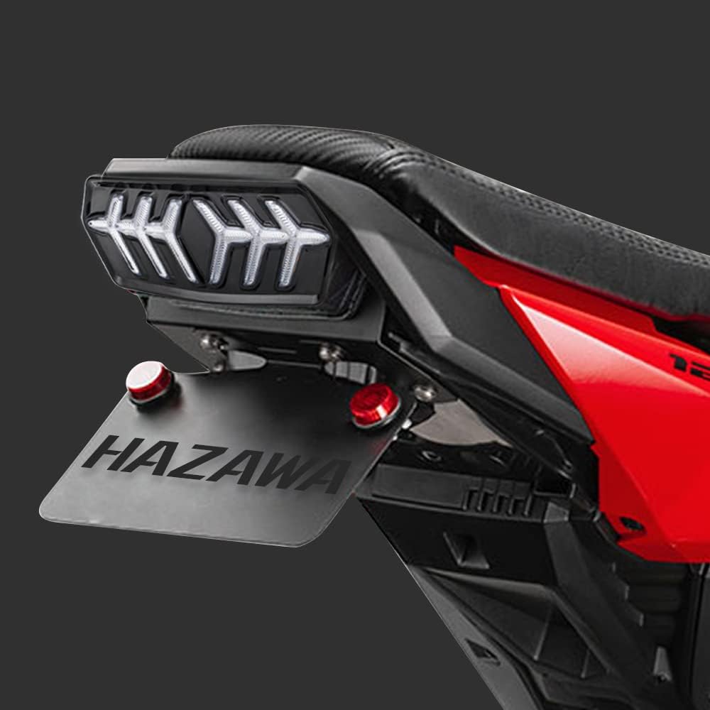 Grom Integrated Tail Light with Turn Signal Sequential Led SMD Motorcycle Taillight assembly Flowing Compatible with Honda Grom 2014-2022 2020 MSX125 SF CBR650F/R CTX700 CTX700N(Red lens)