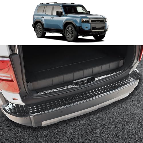 Stainless Steel Back Fender Suitable for 2024 2025 2026Toyota Land Cruiser 250 1958 Prado 4 Pieces Trunk Guard External Modification 2026 Land Cruiser Accessories (Black)