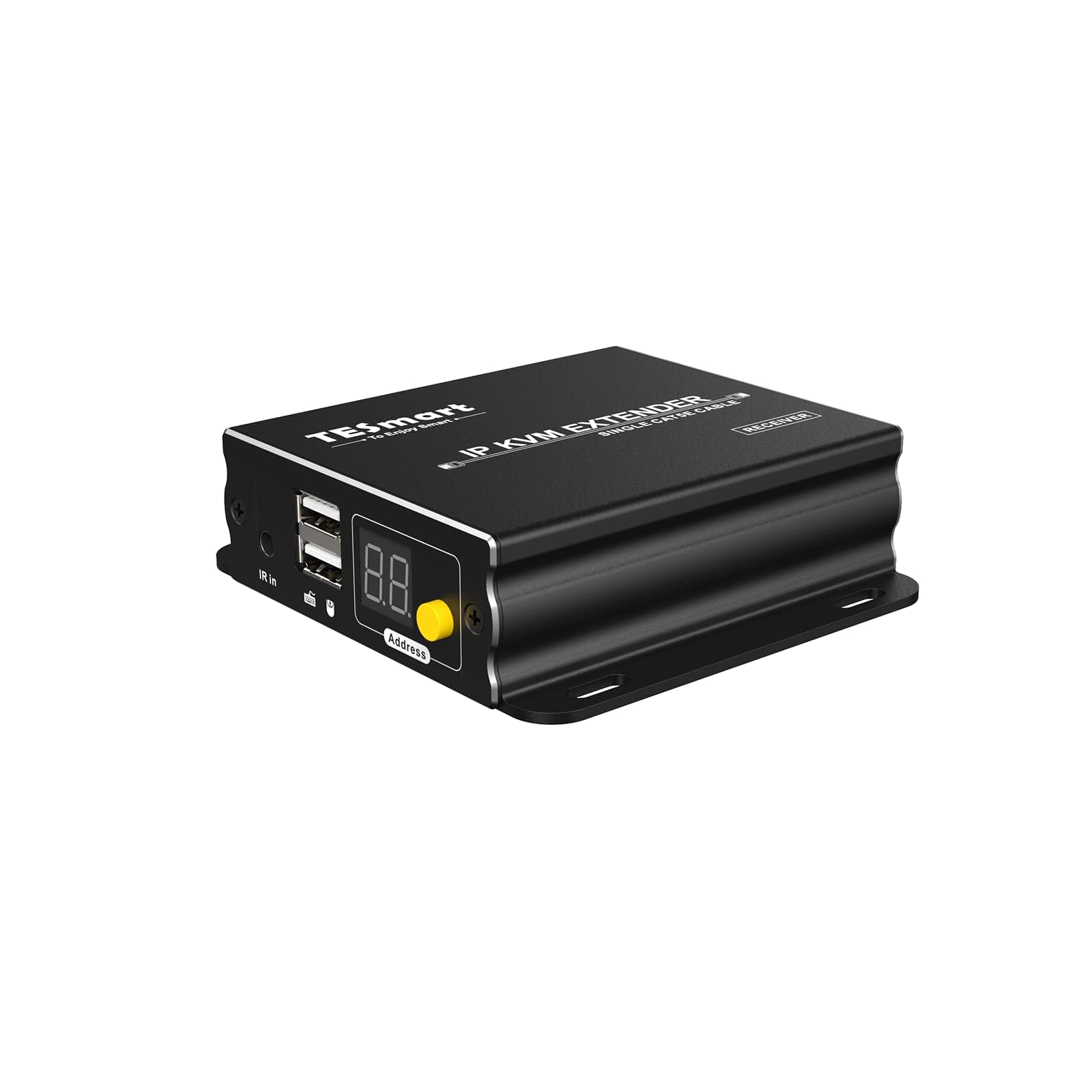 TESmart Extender KVM HDMI Stable Multipoint à Multipoint 1080P 60Hz sur un Simple Câble Cat5e/6 jusqu'à 120m/393ft, Télécommande, IR Pass Through (Récepteur Uniquement)