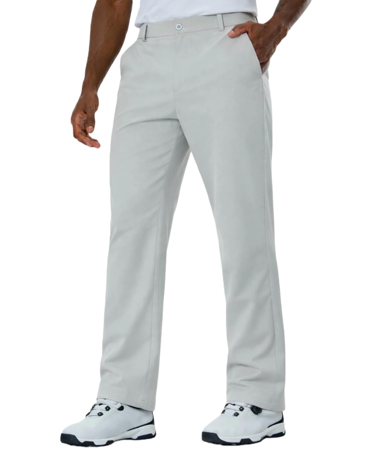 SNOWTEN Mens Classic Fit Golf Pants Stretch Dress Pants 30''/32''/34'' Lightweight Casual Suit Pants with Pockets