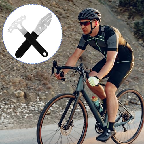 MAQUITA Rotor Truing Fork, 2pcs Bicycle Disk Brake Rotor Alignment Tool for Mountain Road Bike with 42mm for Large Adjustment and 15mm for Small Adjustment, Burr-Free Edges,No Damage to Your Disk